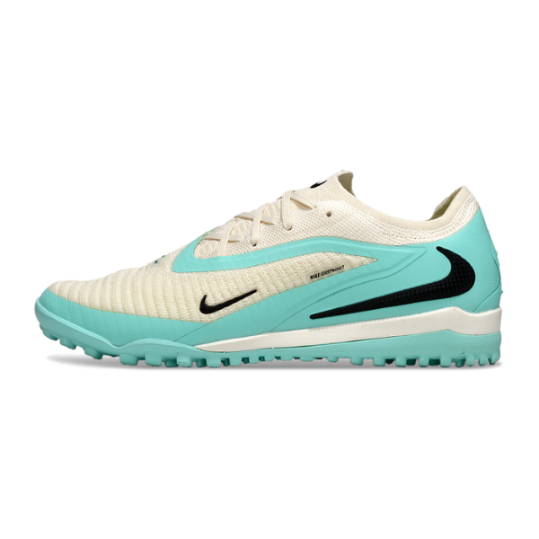 Nike Phantom 6 Elite White and Light Blue Turf TF Football Boot