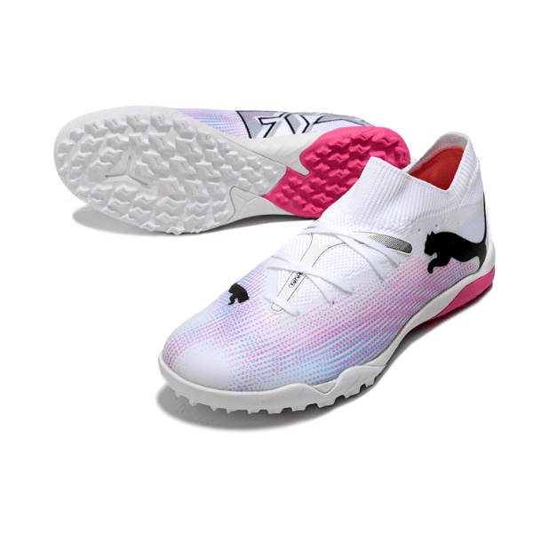 Puma Future 7 White and Purple Turf TF Football Boot
