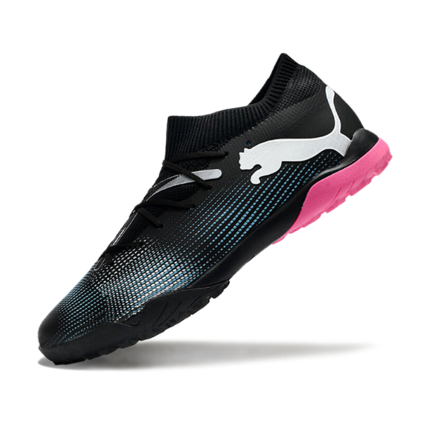 Puma Future 7 Black Blue and Pink Turf TF Football Boot 