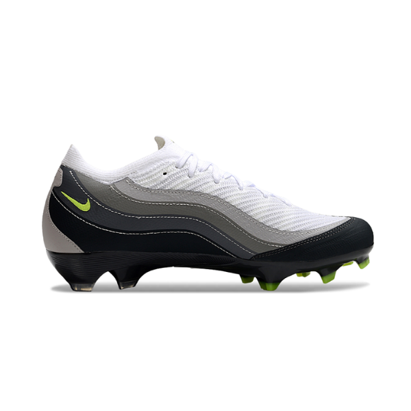Nike Air Zoom Mercurial Vapor 16 Elite Air Max 95 White and Gray Firm Ground FG Kids Football Boot