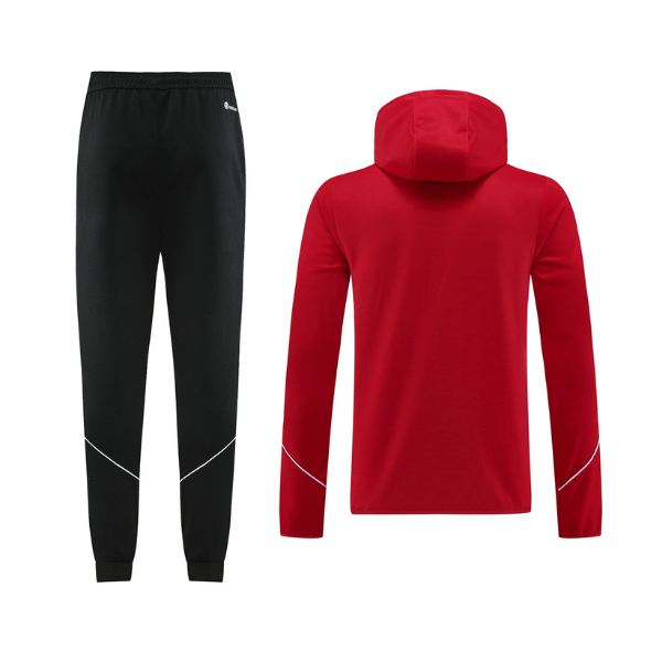 Conjunto de abrigo y pantalón Adidas Cold Red y Black 