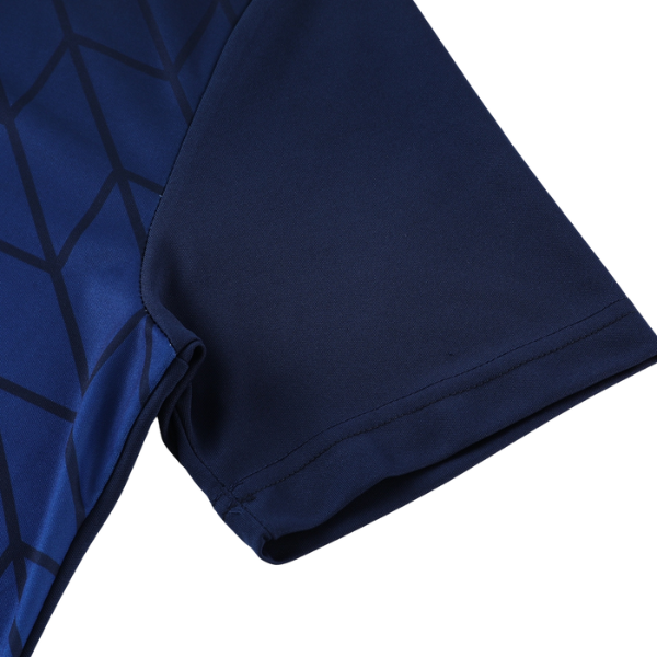 Conjunto de entrenamiento azul Adidas, camiseta y pantalón