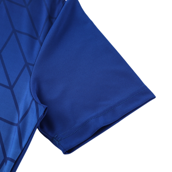 Conjunto de entrenamiento azul Adidas: camiseta y pantalón corto 