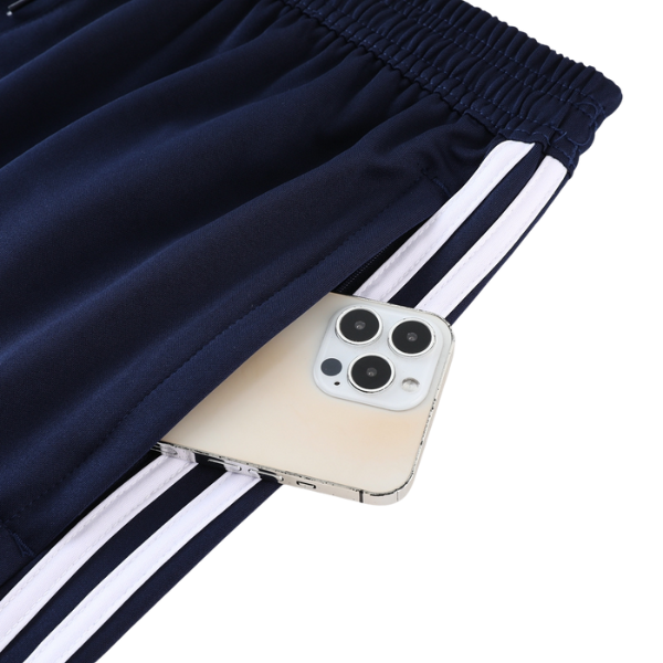 Conjunto de entrenamiento azul Adidas: camiseta y pantalón corto 