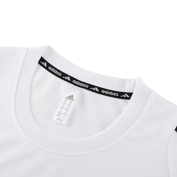 Adidas White Black Training Set T-Shirt and Shorts