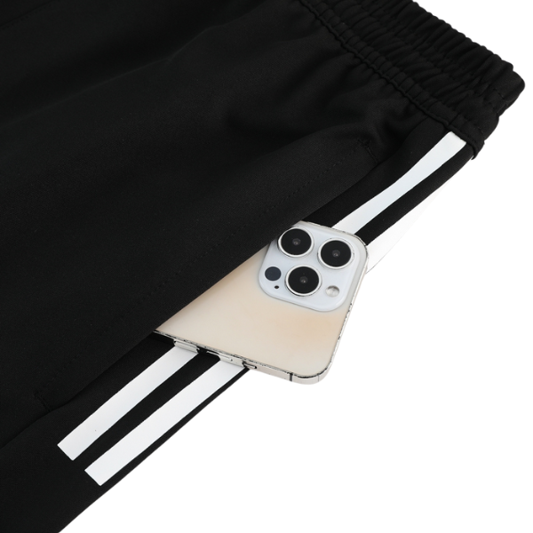 Conjunto de entrenamiento Adidas negro con camiseta y pantalones cortos 