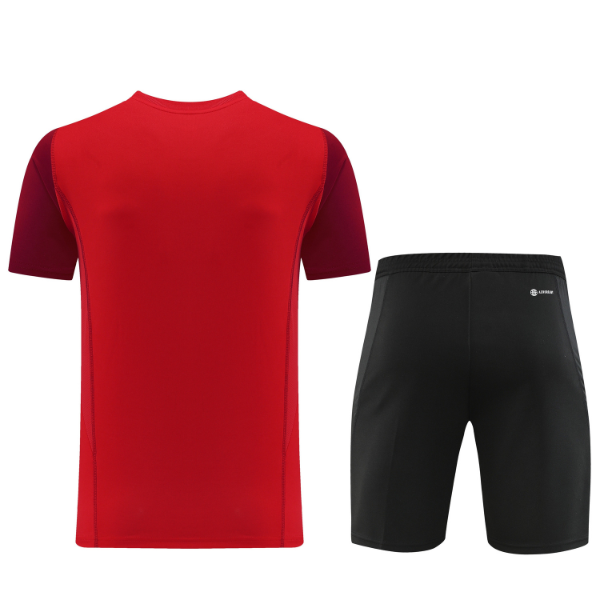 Adidas Red Training Set T-Shirt and Shorts