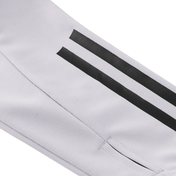 Conjunto de camiseta y pantalones con cremallera de un cuarto de Adidas Gray Cold