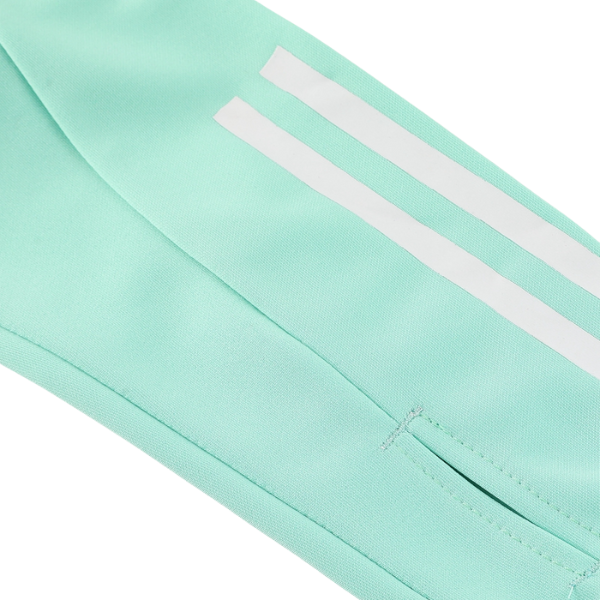 Conjunto de camiseta y pantalones con cremallera de un cuarto de Adidas Green Cold