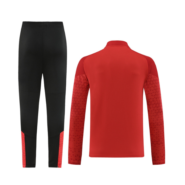 Puma Red Cold Set Quarter-Zip Top and Pants 