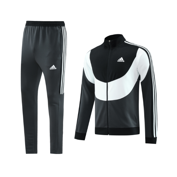 Chaqueta y pantalón Adidas Cold Set negro, blanco y gris 
