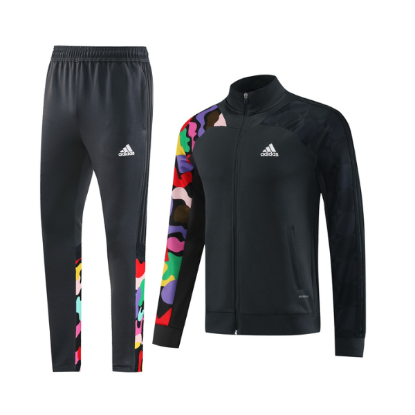 Chaqueta y pantalones Adidas Cold Set negros y coloridos 