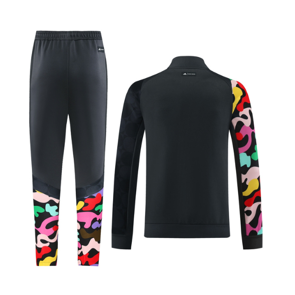 Adidas Black and Colorful Cold Set Jacket and Pants