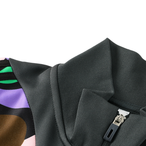 Adidas Black and Colorful Cold Set Jacket and Pants