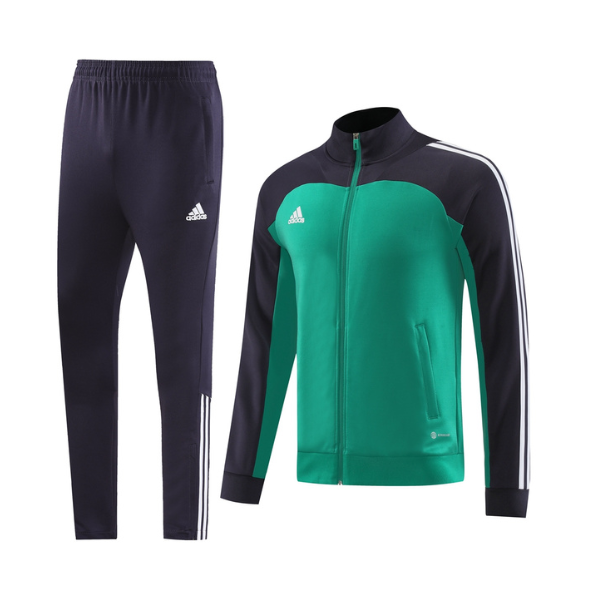 Adidas Green Black Cold Set Jacket and Pants