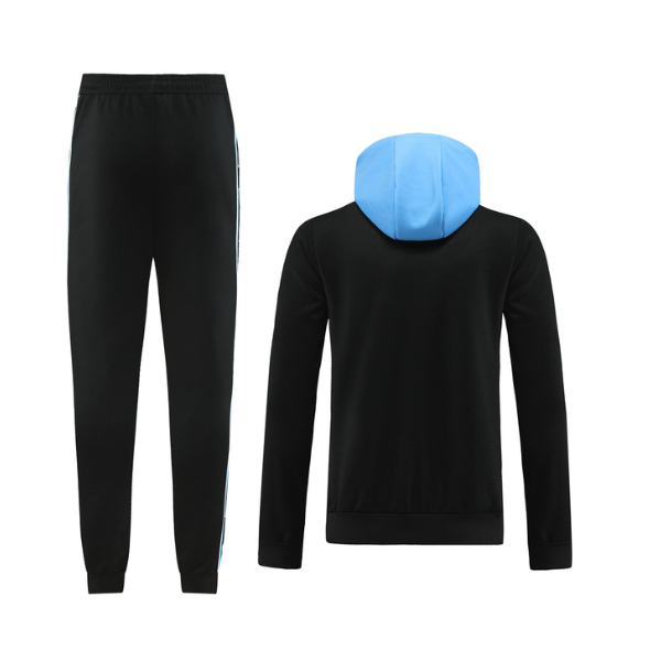 Nike Black and Light Blue Cold Set Jacket and Pants