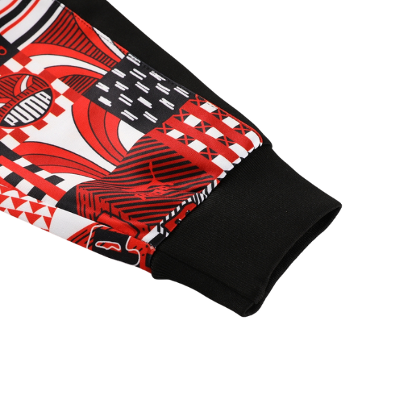 Puma Black Red and Gray Cold Set Jacket and Pants 