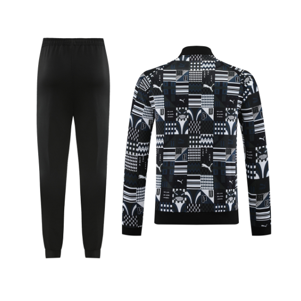 Puma Black White Gray Cold Set Jacket and Pants 