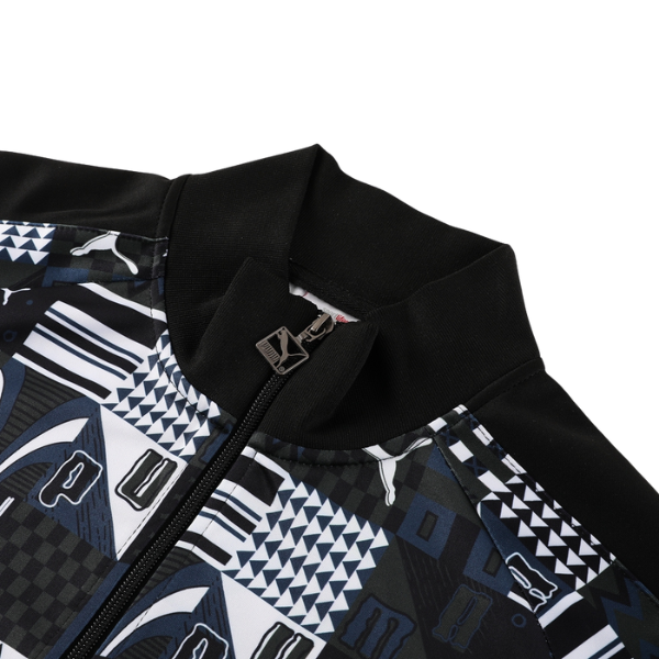 Puma Black White Gray Cold Set Jacket and Pants 