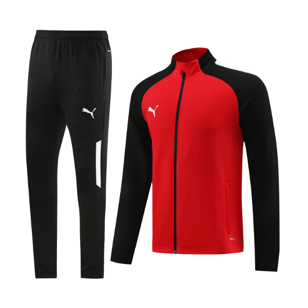 Puma Red and Black Cold Set Jacket and Pants 
