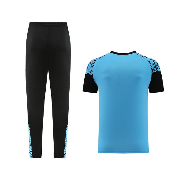 Puma Training Set Light Blue and Black Training Set T-Shirt and Pants 