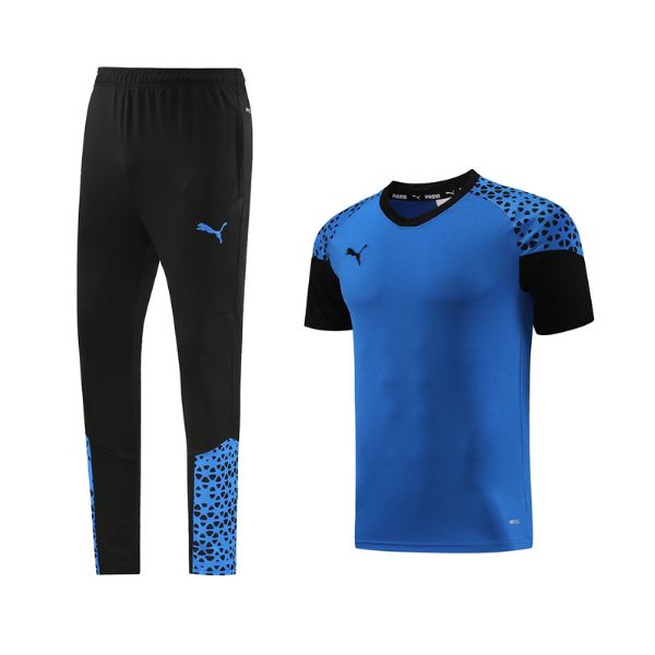 Puma Training Blue and Black Training Set T-Shirt and Pants 