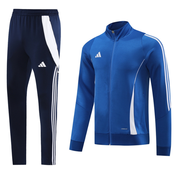 Chaqueta y pantalón Adidas azul y blanco Cold Set 