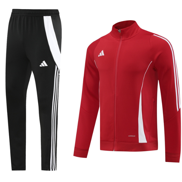 Adidas Red and Black Cold Set Jacket and Pants