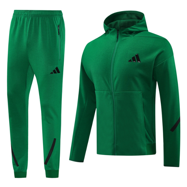 Abrigo y pantalones verdes Adidas Cold Set 