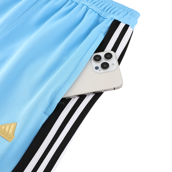 Conjunto de abrigo y pantalón Adidas Cold Blue, blanco y negro 