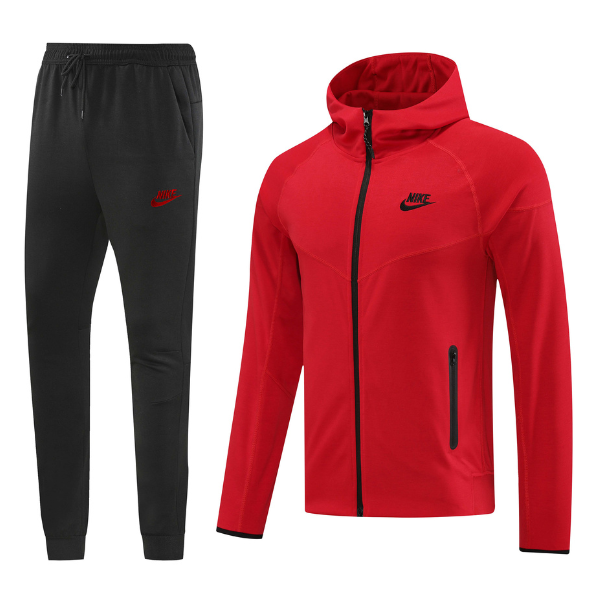 Conjunto de chaqueta y pantalón Nike Cold Red y negro