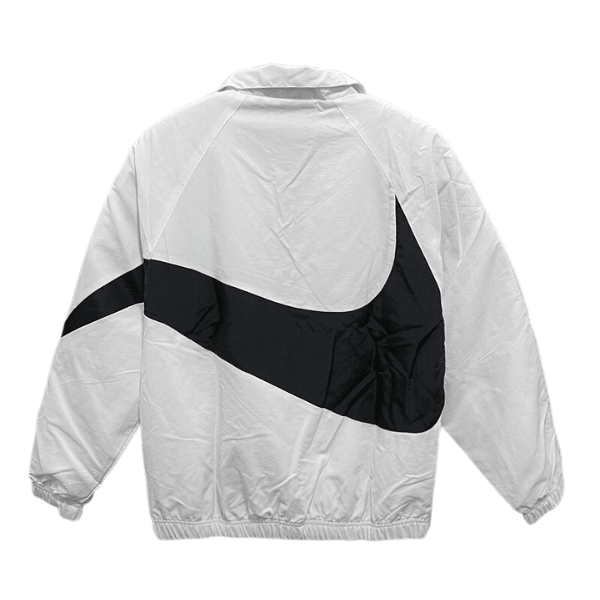 Nike White and Black Windbreaker Jacket 