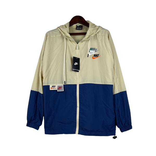 Nike Beige Blue Windbreaker Jacket 