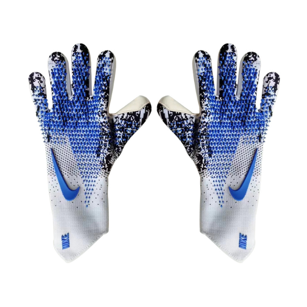 Nike HyperTouch Elite Gray Black and Blue Goalkeeper Gloves 
