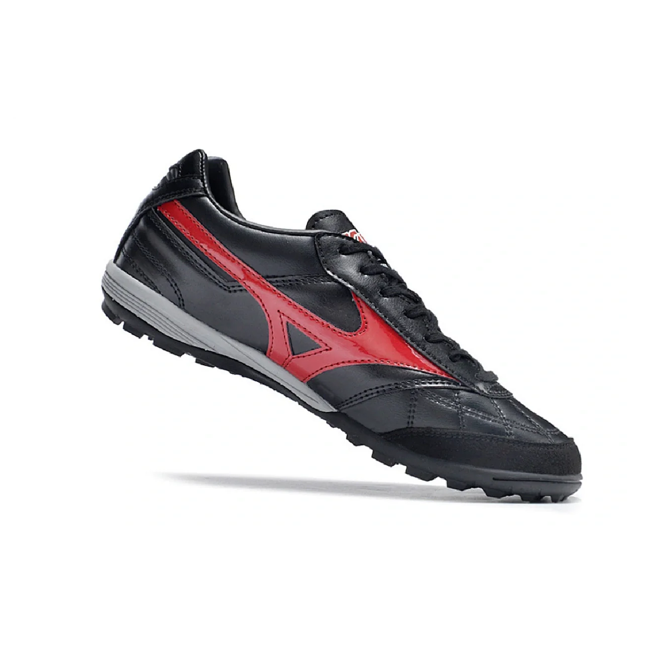 Botas de fútbol Mizuno Morelia Sala Turf TF negras y rojas