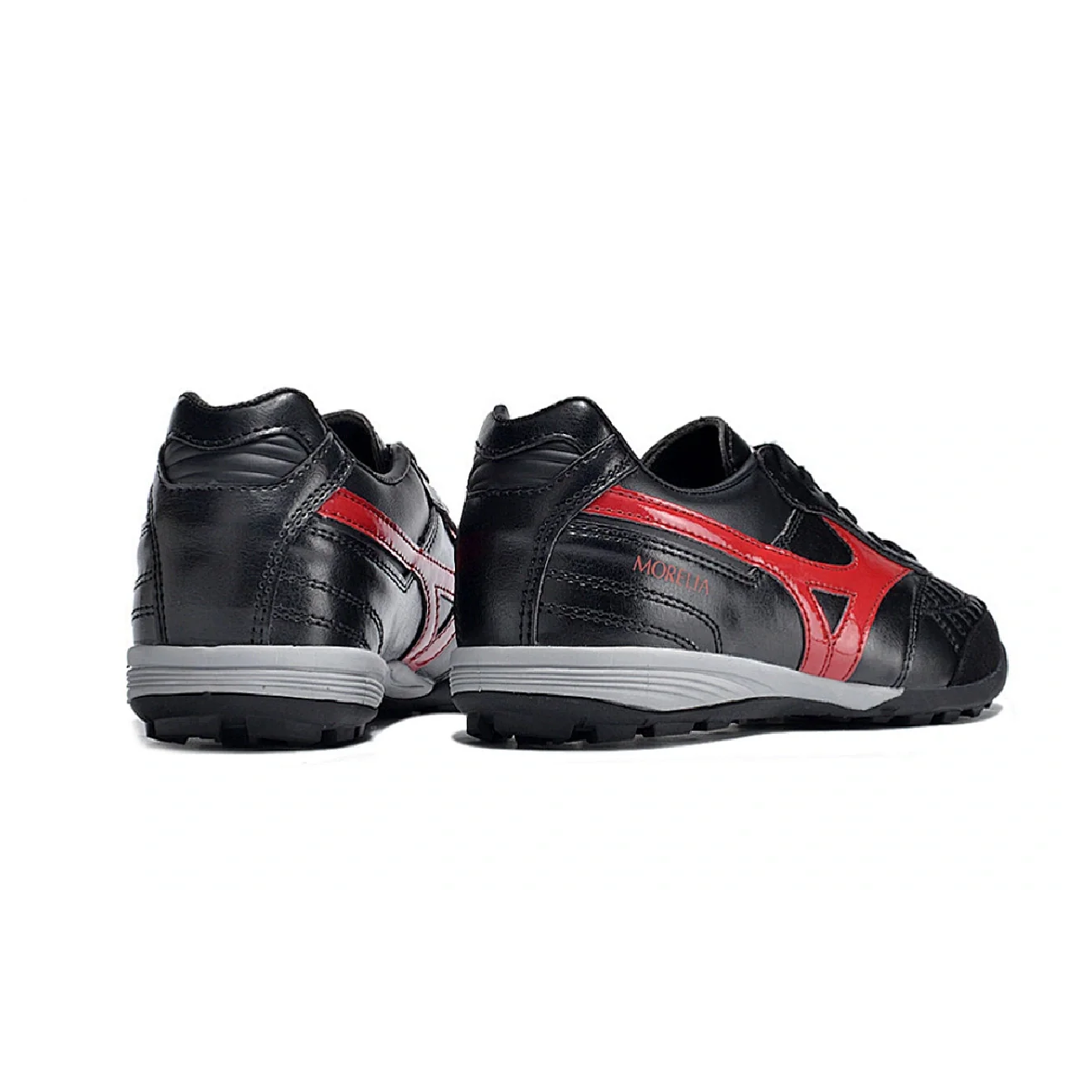 Botas de fútbol Mizuno Morelia Sala Turf TF negras y rojas