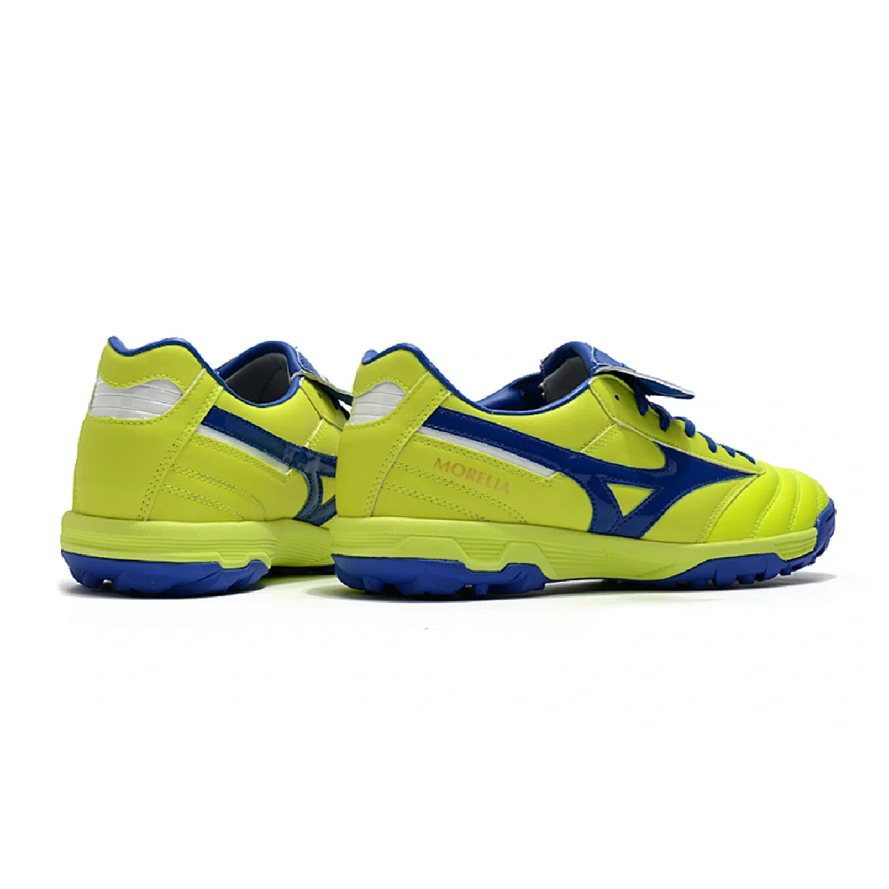 Botas de fútbol Mizuno Morelia Sala Classic Turf TF verde neón y azul