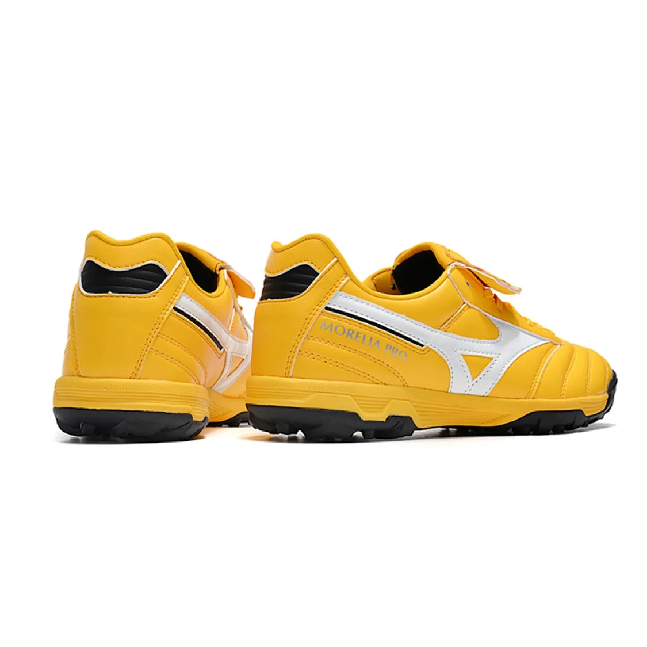 Botas de fútbol Mizuno Morelia Sala Classic Turf TF, color amarillo, blanco y negro