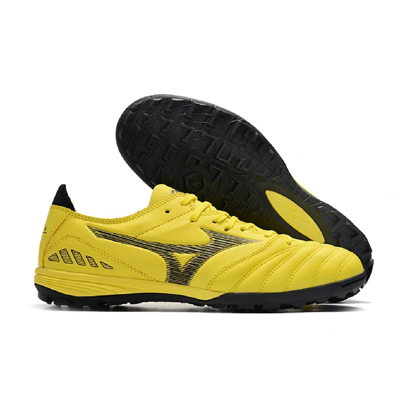Botas de fútbol Mizuno Morelia Sala TF Turf TF amarillas y negras
