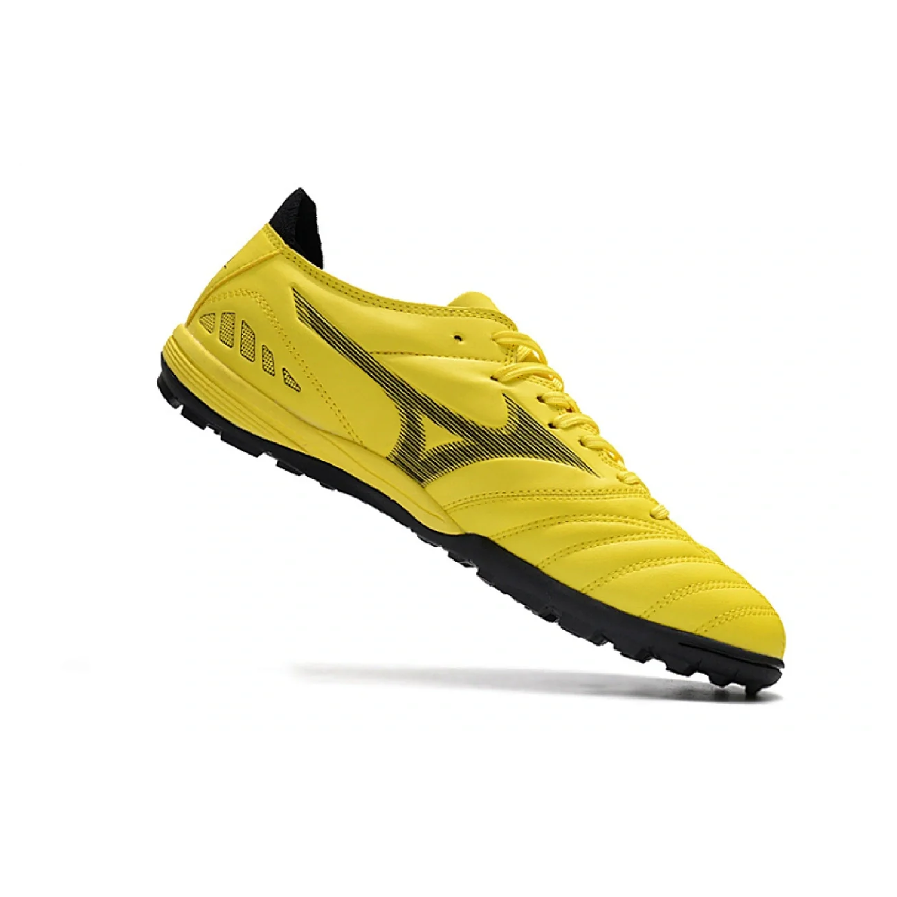 Botas de fútbol Mizuno Morelia Sala TF Turf TF amarillas y negras