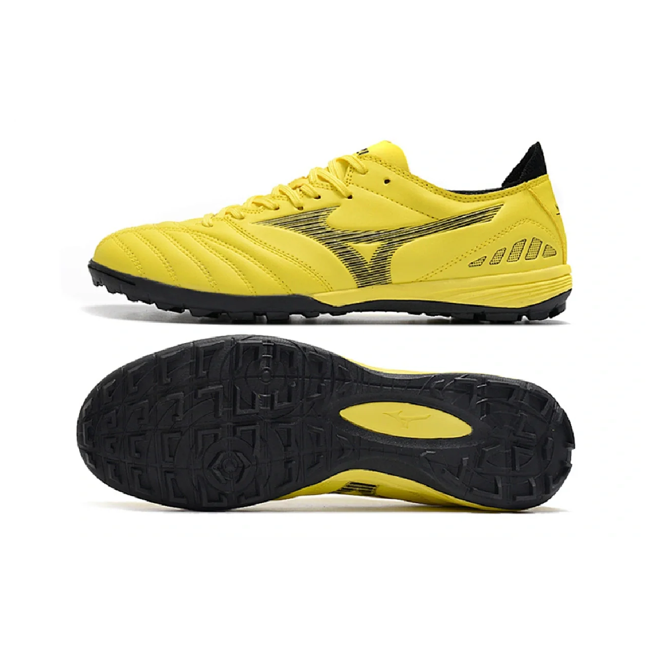 Botas de fútbol Mizuno Morelia Sala TF Turf TF amarillas y negras