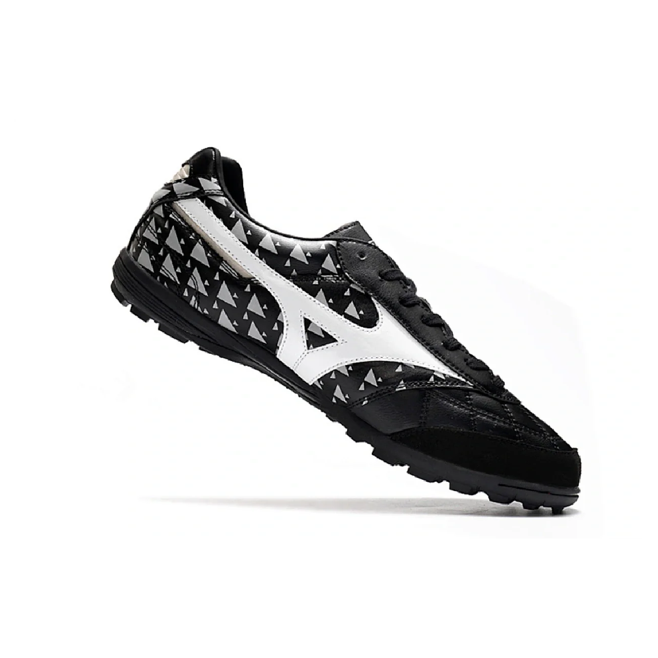 Botas de fútbol Mizuno Morelia Sala Turf TF en negro, blanco y gris