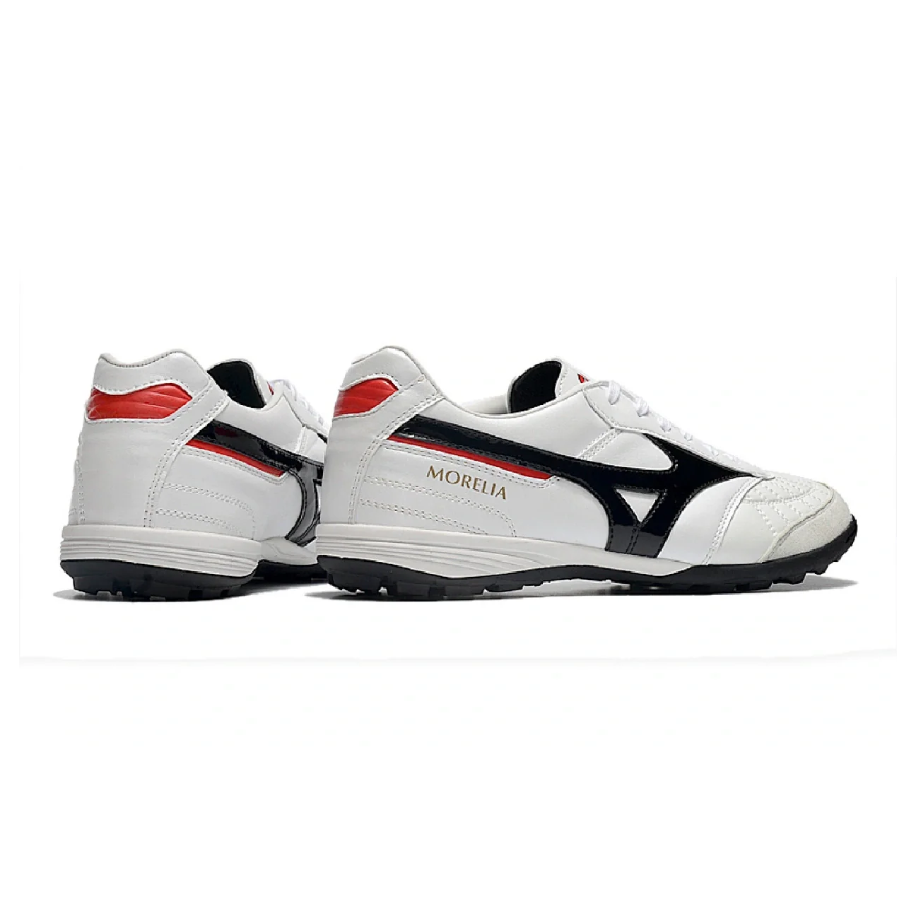 Botas de fútbol Mizuno Morelia Sala Turf TF blancas y negras