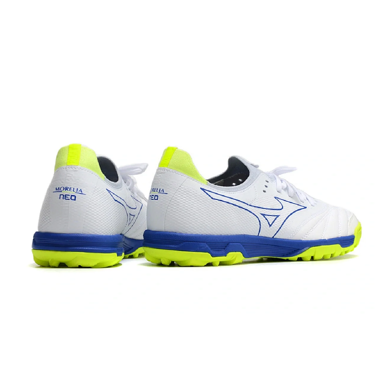 Botas de fútbol Mizuno Neo Sala Turf TF blanco, amarillo y azul