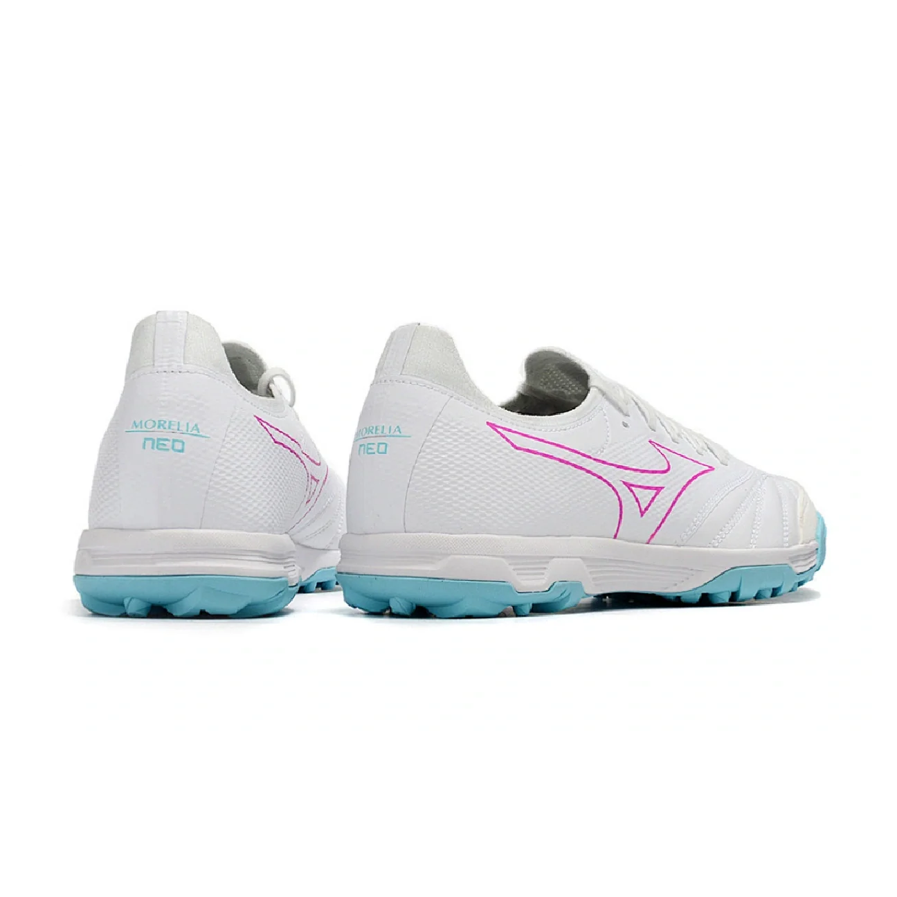 Botas de fútbol Mizuno Neo Sala Turf TF blancas y azules claros