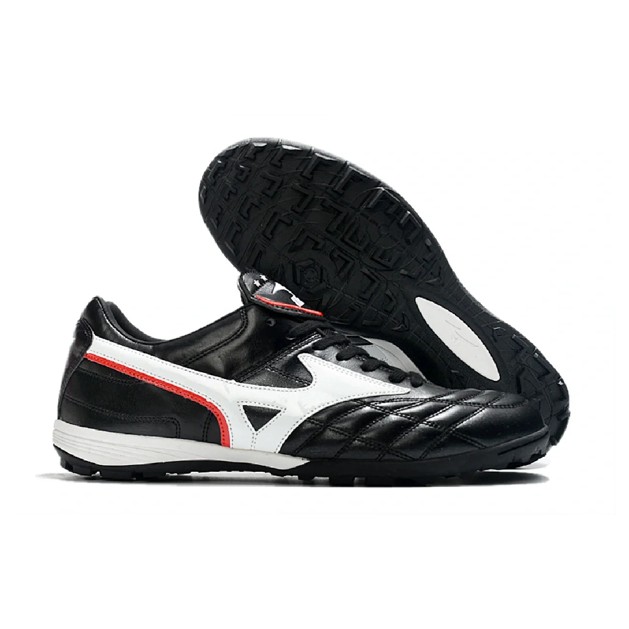 Botas de fútbol Mizuno Wave Cup Turf TF en blanco y negro