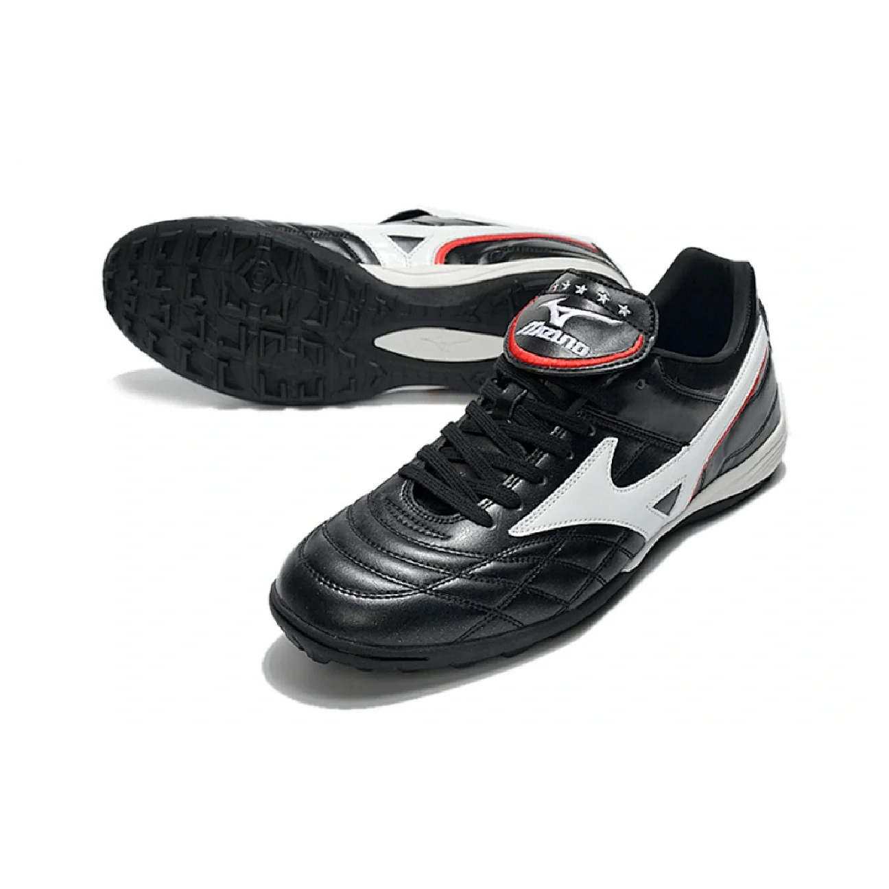 Botas de fútbol Mizuno Wave Cup Turf TF en blanco y negro