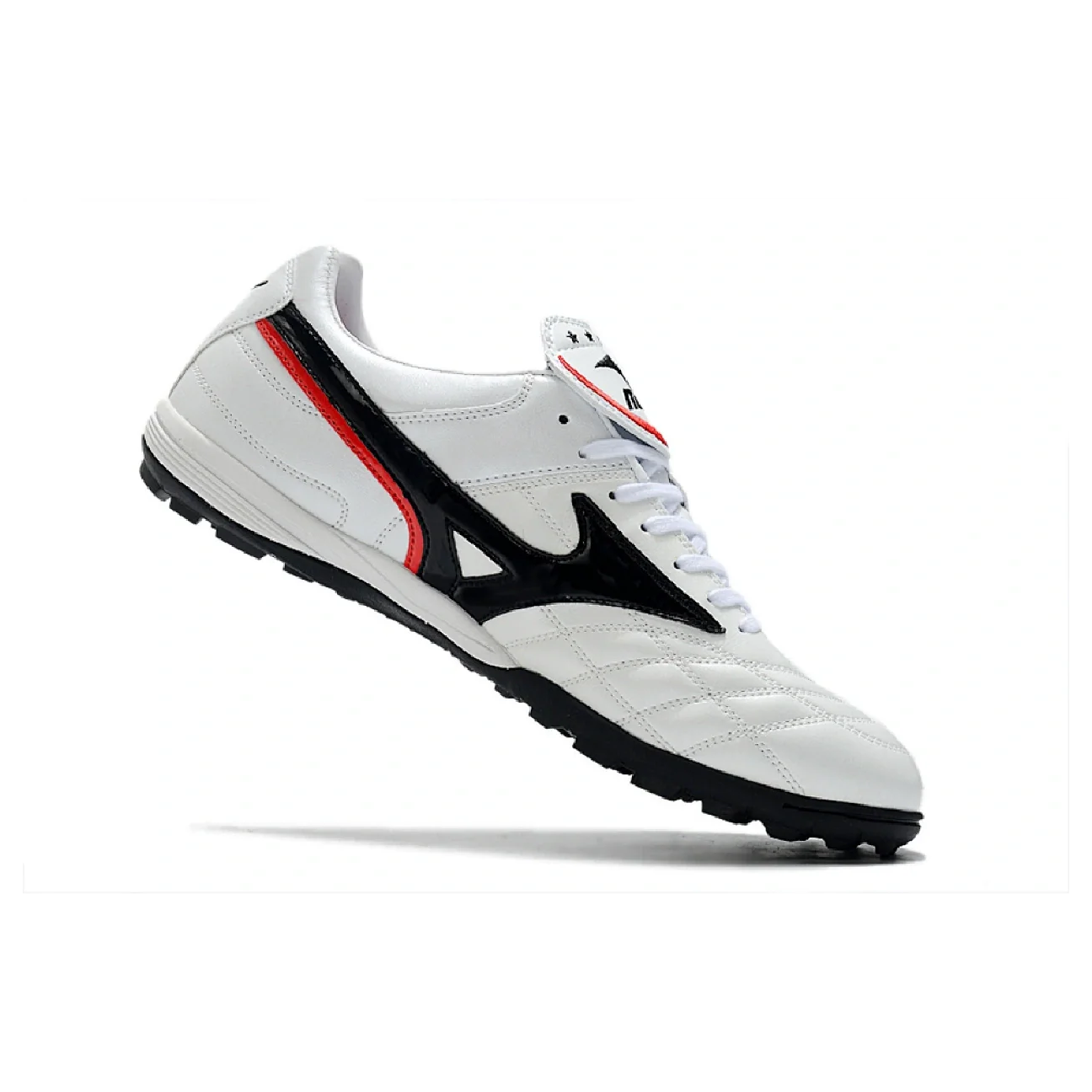 Botas de fútbol Mizuno Wave Cup Turf TF blancas y negras