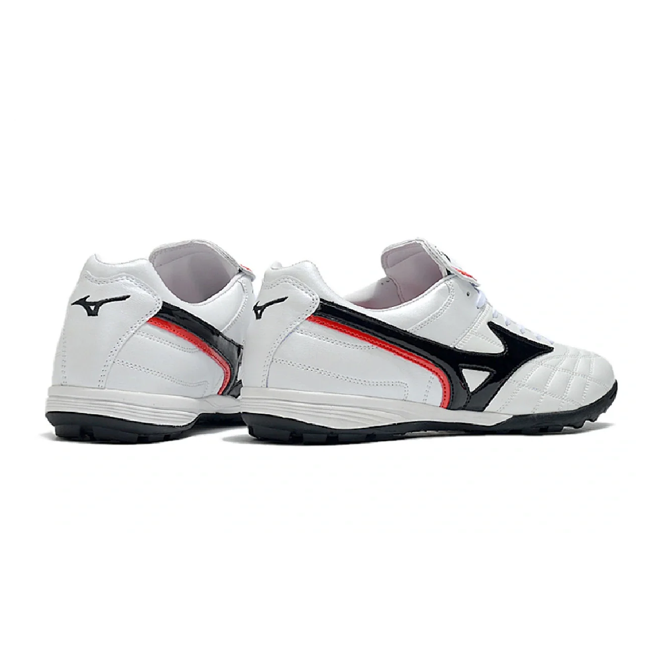 Botas de fútbol Mizuno Wave Cup Turf TF blancas y negras