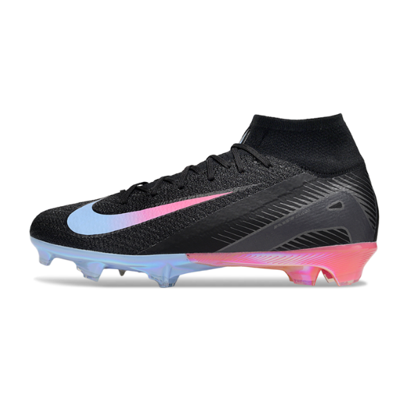 Nike Mercurial Superfly 10 Elite Black, Blue and Pink FG Kids Football Bootl